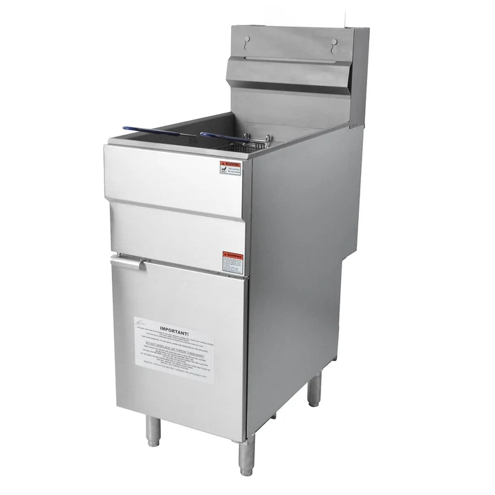 CATERWAY Natural Gas Fryer Single Tank with Twin Baskets 28L - Image 4