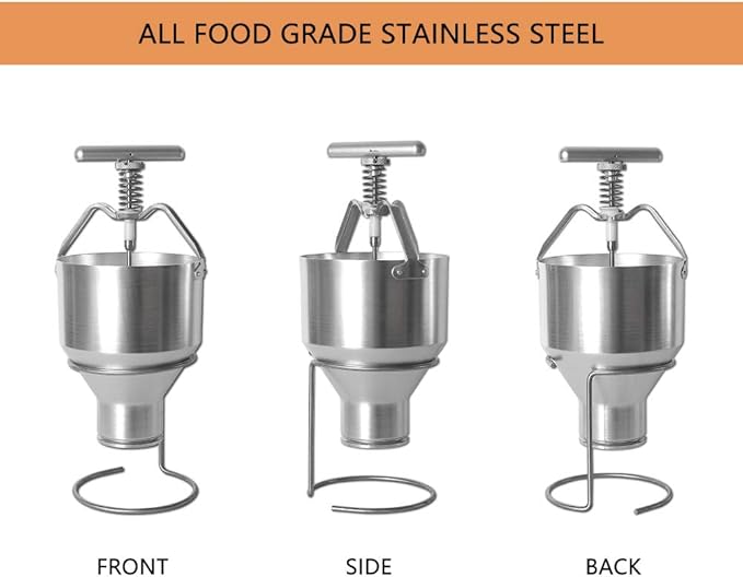 2.5 L Donut Dispenser with Stand - Stainless Steel Portable Donut Shape Waffle Maker - Image 2