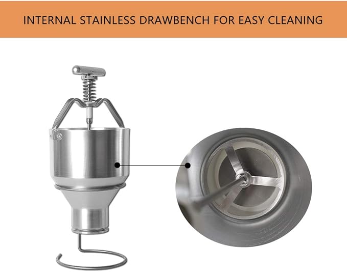 2.5 L Donut Dispenser with Stand - Stainless Steel Portable Donut Shape Waffle Maker - Image 3