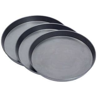 8″ Black Iron Pizza Pans (Pack of 5)