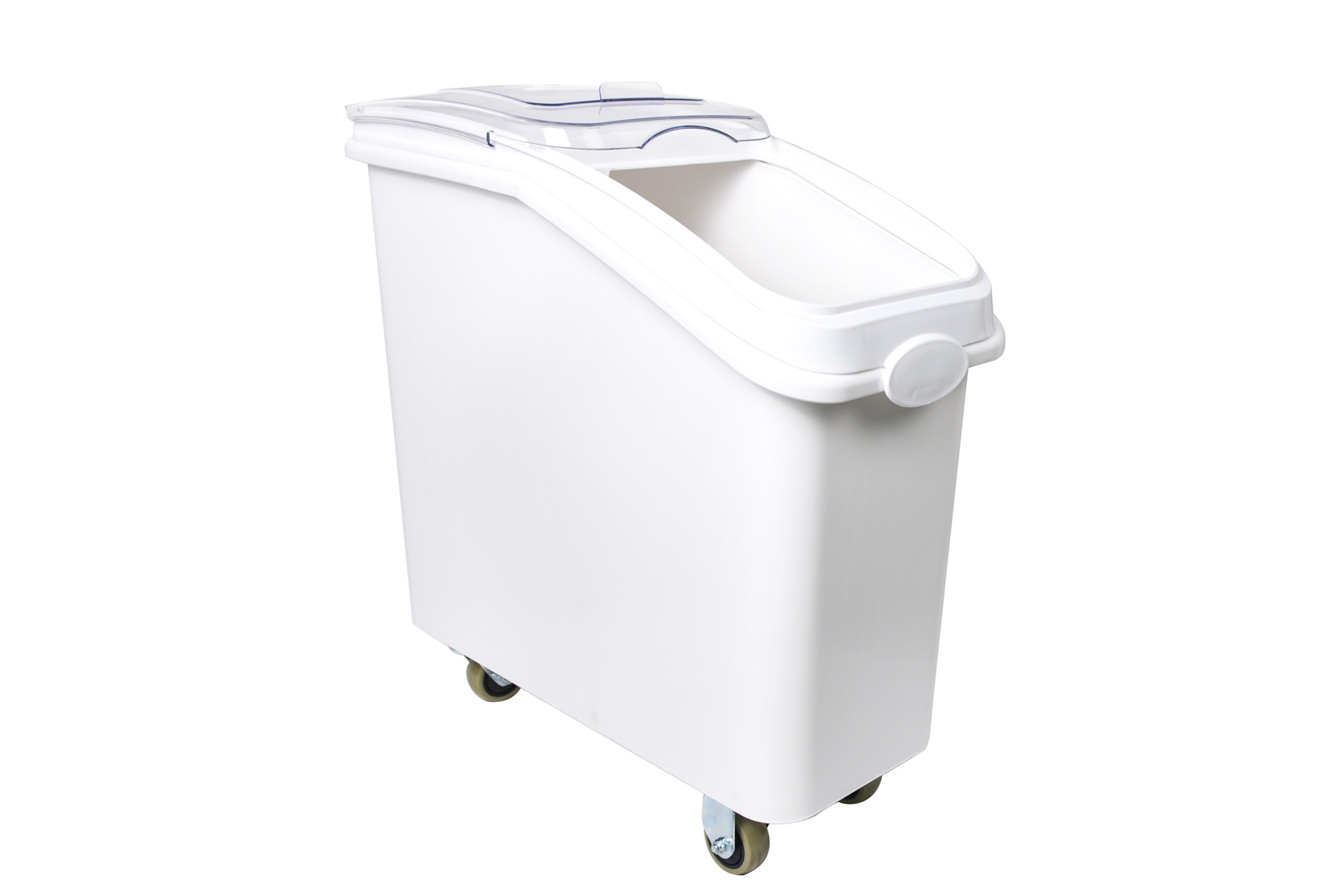 Mobile Ingredient Bin 81 litre Transparent lid, large Ingredient Storage Container with Scoop and Wheels - Image 8