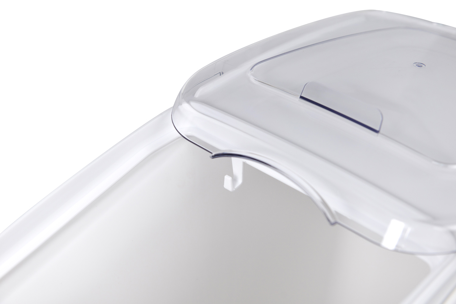 Mobile Ingredient Bin 81 litre Transparent lid, large Ingredient Storage Container with Scoop and Wheels - Image 6