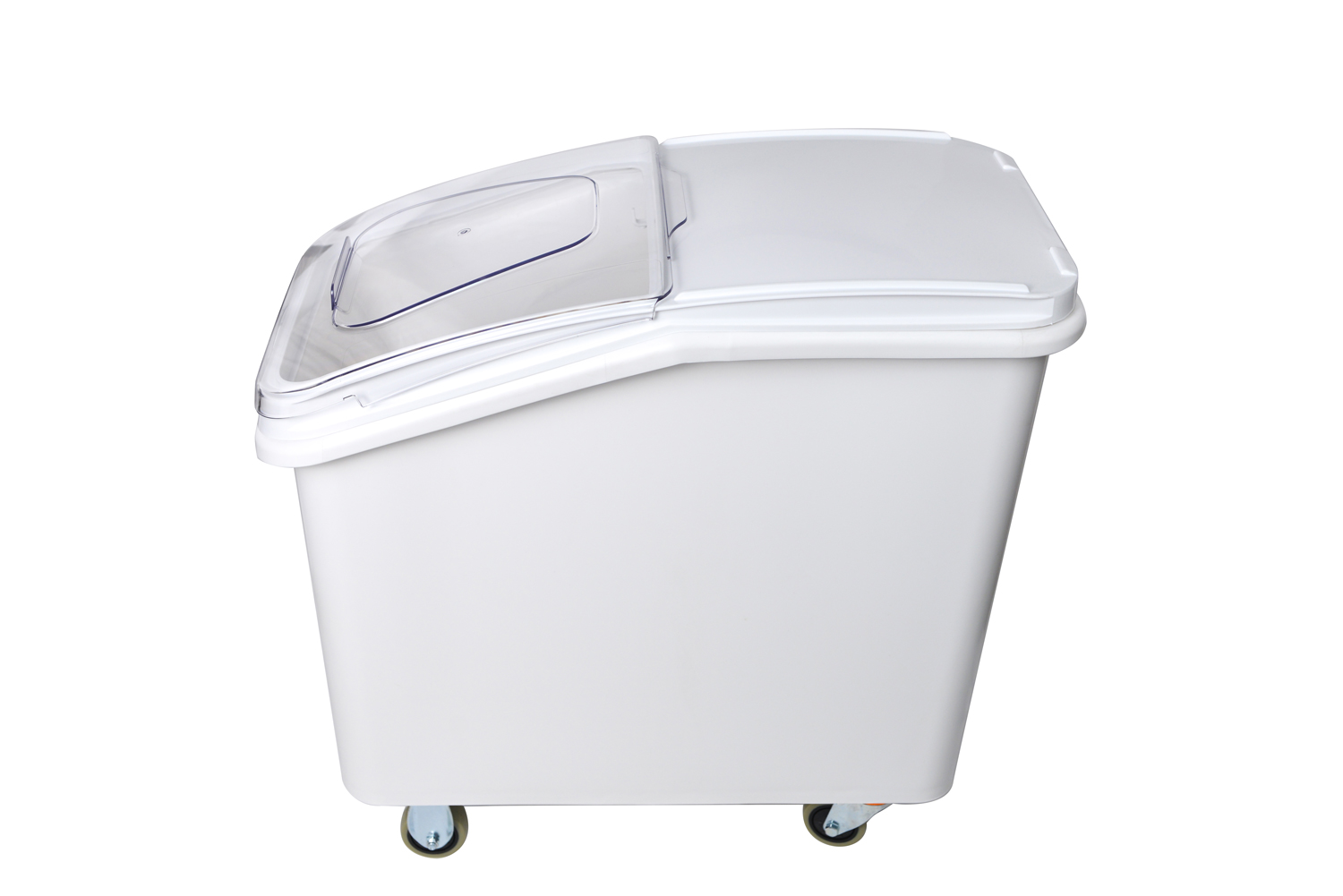 Mobile Ingredient Bin 102 litre Transparent lid, large Ingredient Storage Container with Scoop and Wheels - Image 5