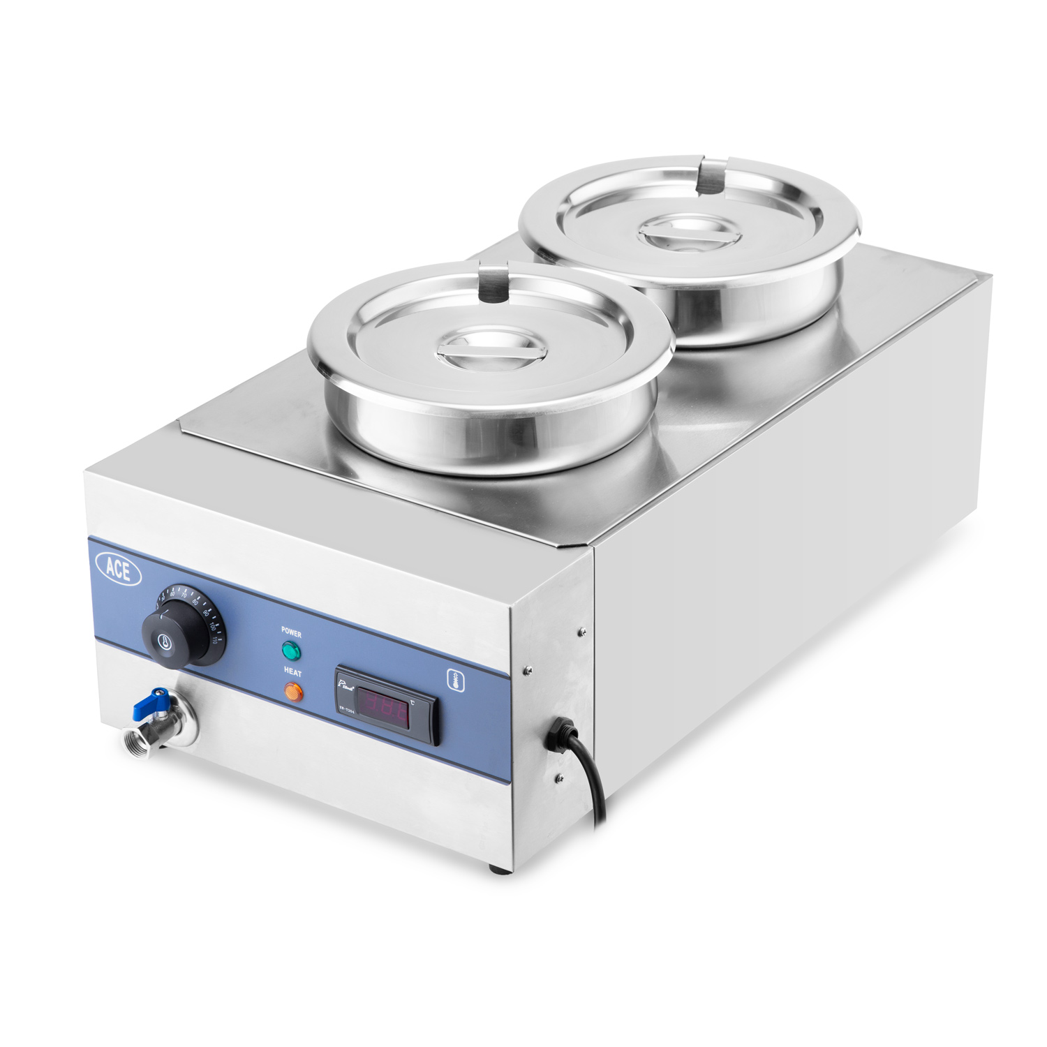 ACE 2 Pot Round Wet Bain Marie