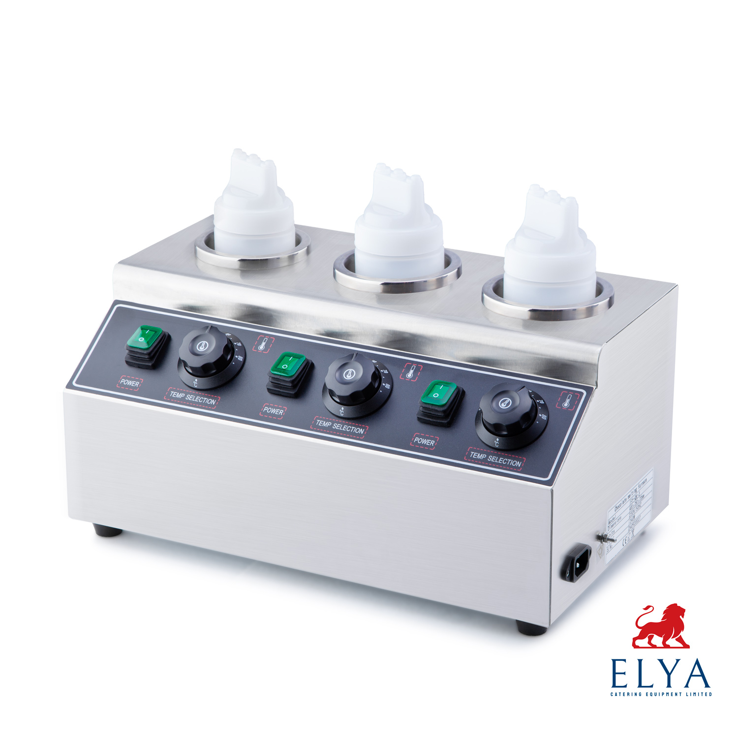 Commercial 3 Bottle Electric Sauce Warmer Hot Chocolate Heating Machine
