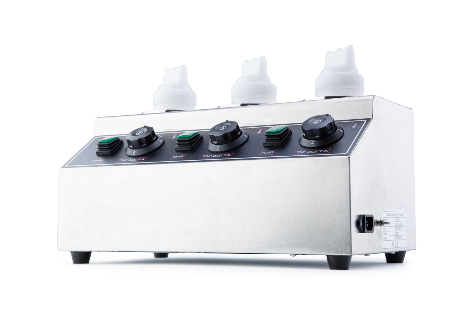 Commercial 3 Bottle Electric Sauce Warmer Hot Chocolate Heating Machine - Image 2