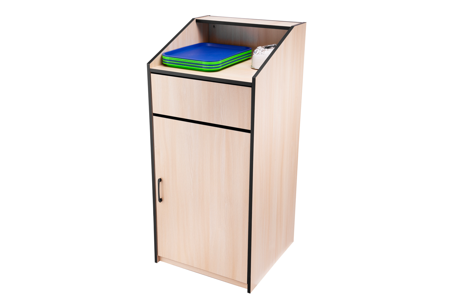 Wooden Restaurant Trash Bin, Fast Food Garbage 100Litre - Image 3