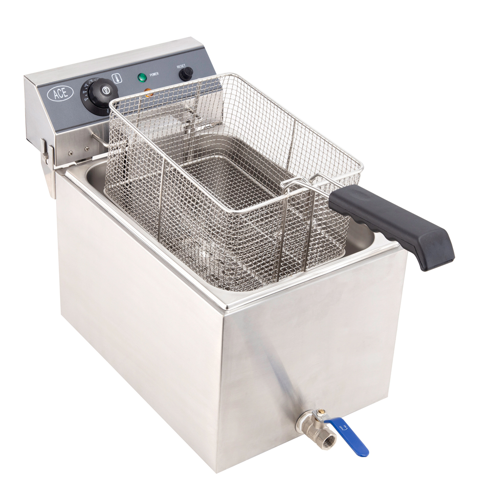 ACE 17L Single Fryer with Drain Tap