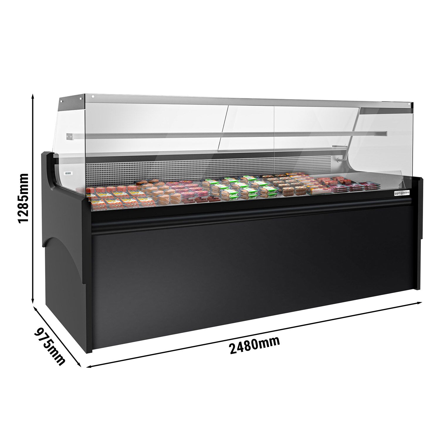 Display Fridge / Meat counter – 2480mm – with LED lighting & 1 shelf