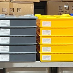 5 Colour Coded Dough Storage-Tray With 1 Lid