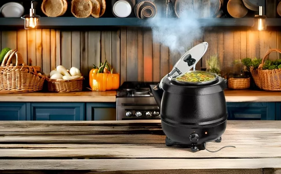 10 Ltr Electric Soup Kettle Catering Curry Stew Warmer