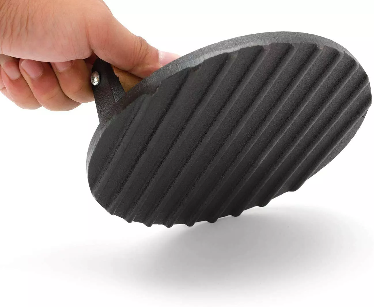 Steak Bacon Burger Press Black Kitchen Round Cast Iron Grill Meat Press Tool - Image 2