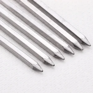 24" Square Kebab Skewer 5mm Stainless Steel - Pack of 6