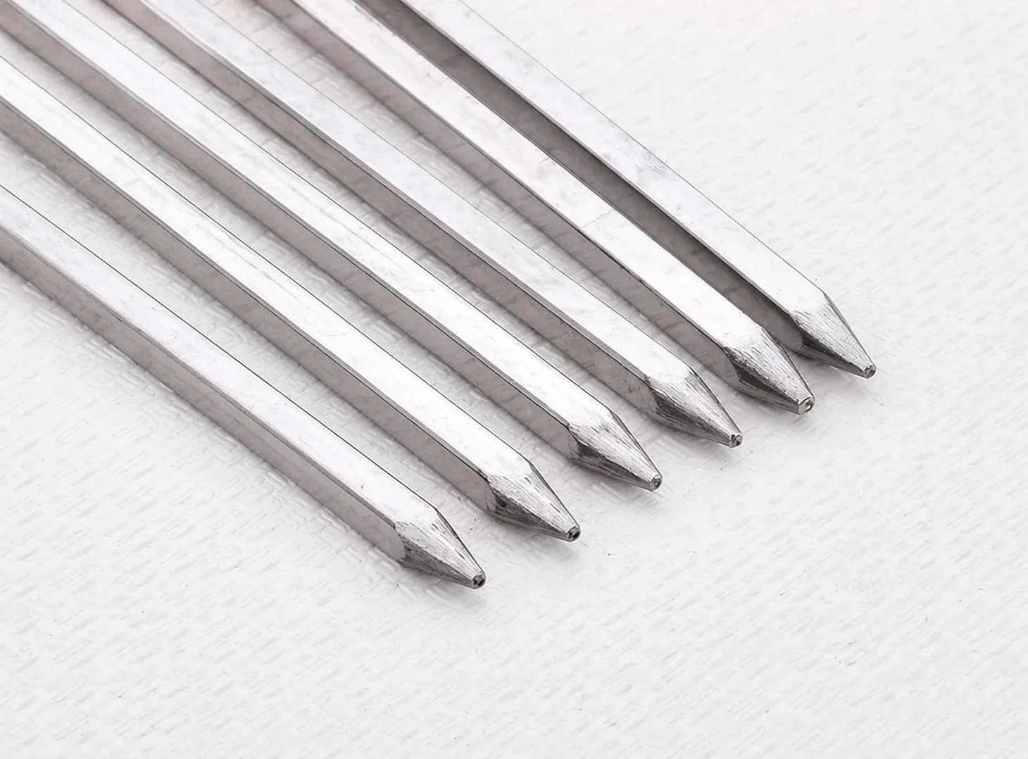 24" Square Kebab Skewer 8mm Stainless Steel