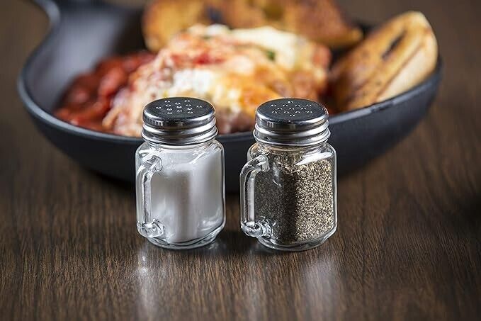 44ml/1.5oz Mason Salt or Pepper Glass Mini Shaker with Metal Lid Set Of 2 - Image 5